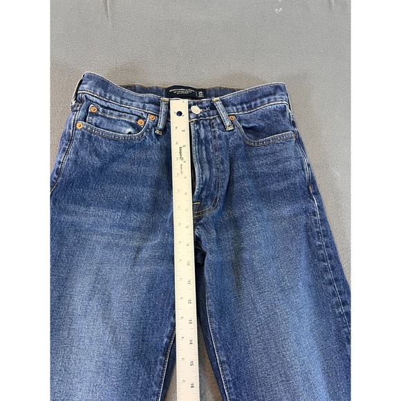 Abercrombie & Fitch Vintage Stretch 90s Straight Jeans Sz 28Wx32L BROKEN Zipper - Picture 8 of 9